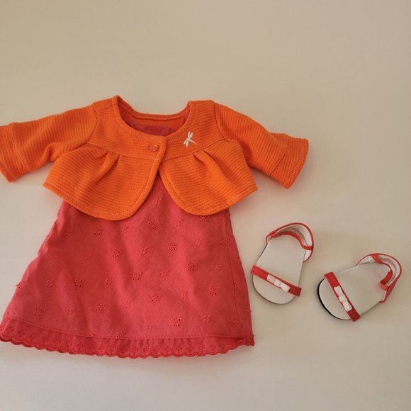 American Girl Other - American Girl Doll Lanie's BUTTERFLY OUTFIT Dress SET Sandals